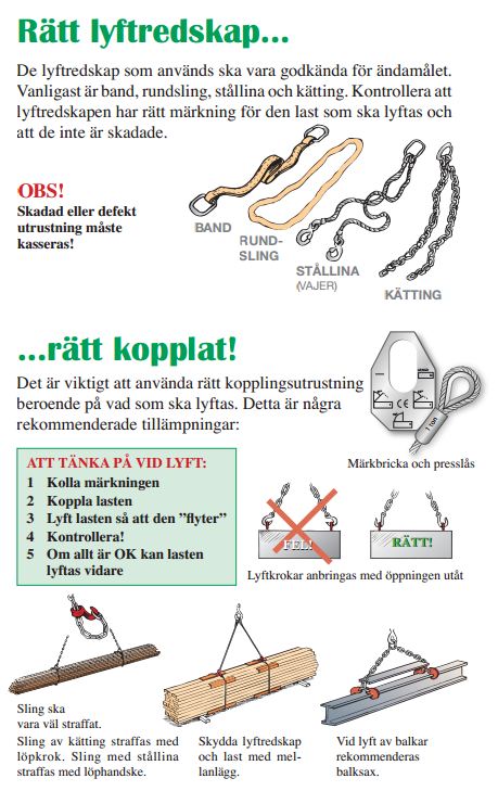 Säkra lyft koppla - Koppla rätt Lyft säkert
